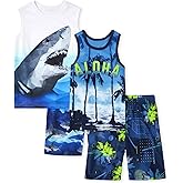The Children's Place Boys' Tank Top and Shorts,2 Piece Pajama Set