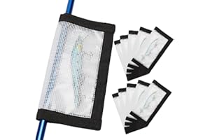 MOPHOEXII Fishing Lure Wraps 4-10 Pack Durable Clear PVC Lure Wrap for Fishing Rod Saltwater Hook Covers Fabric Lure Protector