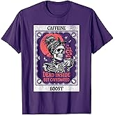 Funny Tarot Card Mom Dead Inside But Caffeinated Skeleton T-Shirt
