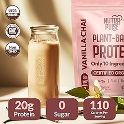 NUTRAPULSE Organic Vegan Protein Powder – Vanilla