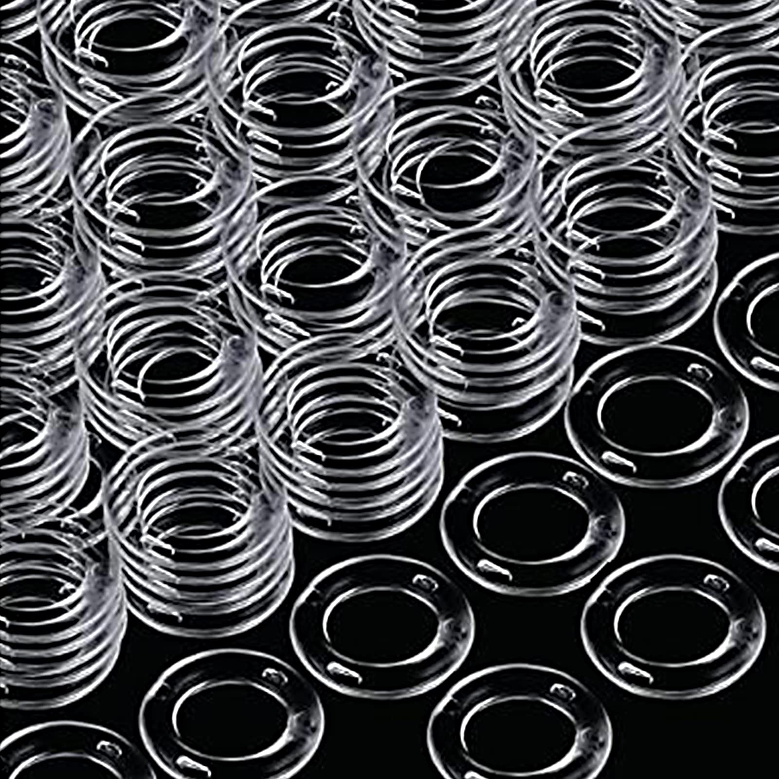 200PCS Clear Roman Blind Rings, 13mm Plastic Transparent Curtain Eyelet Rings