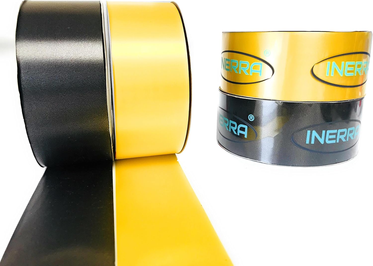INERRA Ribbon Multipack - 2 x 100 Yard Rolls (Black & Yellow) Wedding Flowers Gift Decoration & Christmas - Image 3