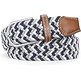 Braided Stretch Belt for Men Elastic Woven Golf Belt for Casual Pants Jeans Shorts