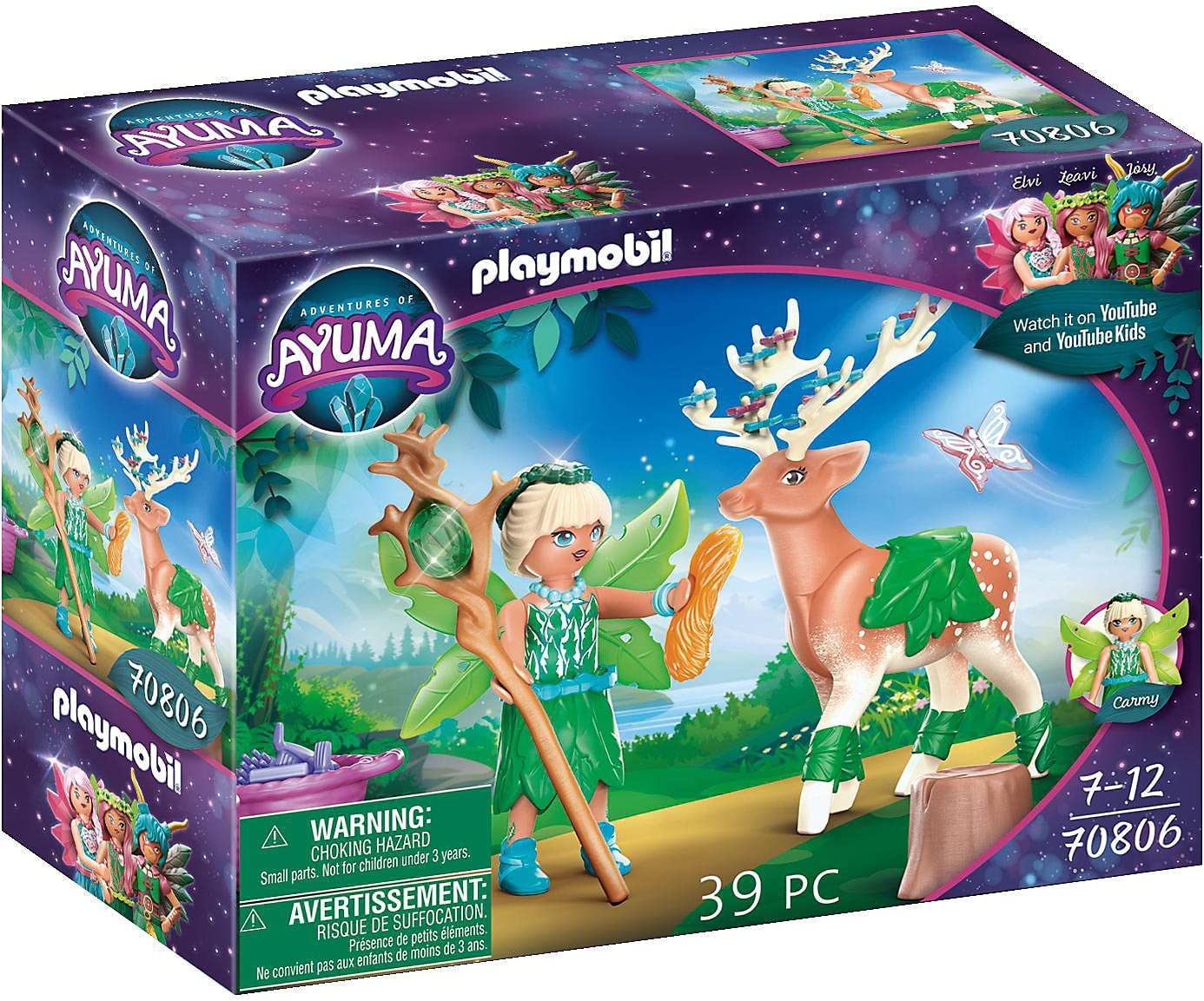 Playmobil 70806 Adventures of Ayuma Forest FAiry with Soul Animal, FAiry-Tale Toy, Fun Imaginative Role-Play, Playset Suitable for Children Ages 7+