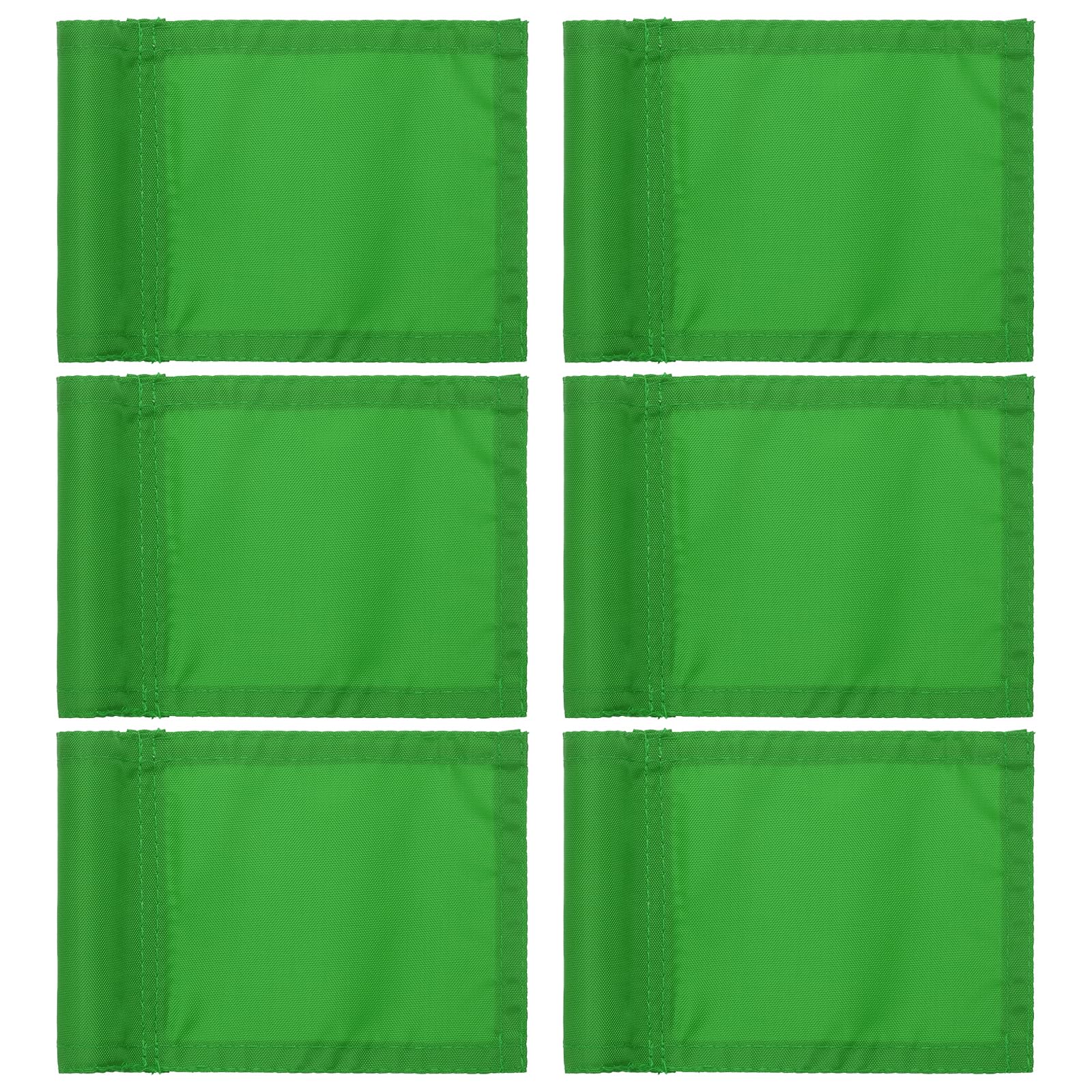 PATIKIL 7 x 5 Inch Golf Flag, 6 Pcs 420D Nylon Mini Garden Pin Flags Portable Target Flag with Tube Inserted for Outdoor Indoor Yard Backyard Garden, Green