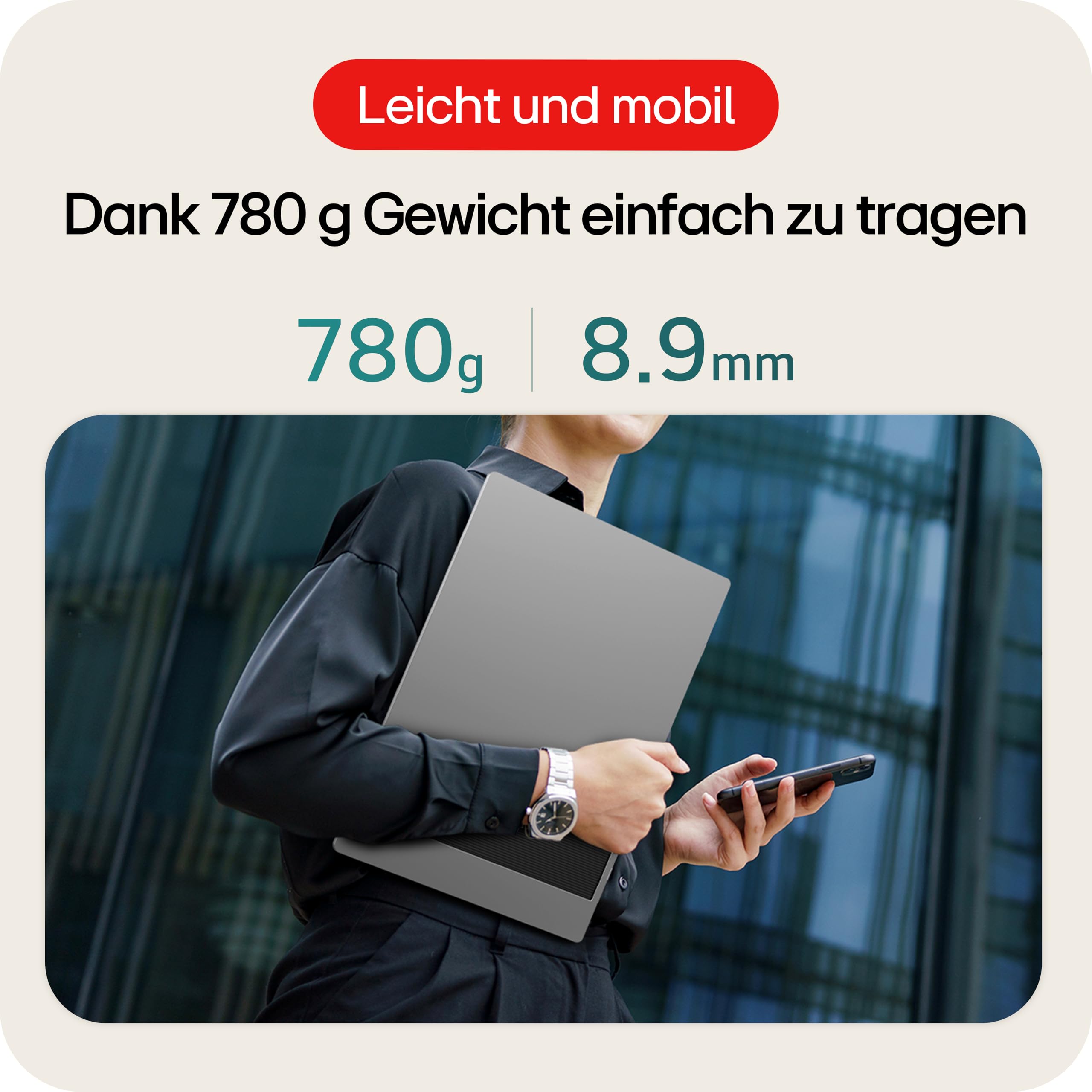 LG gram +View 17MT70.ASDWU (17 Zoll) WQXGA Portable IPS Monitor, USB-C, Mini-HDMI, Silber 5