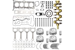 IGNISPARK 2.4L G4KJ Engine Rebuild Overhaul Kit w/Crankshaft 2.4/ Head Gasket Set/Piston/Connecting Rod for Kia Sportage Hyundai Sonata Santa Fe Sport 2.4L