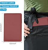 PATIKIL Server Book Organizer Dark Red Leather 2 Pcs 8" x 5" Waiter Waitress view 2
