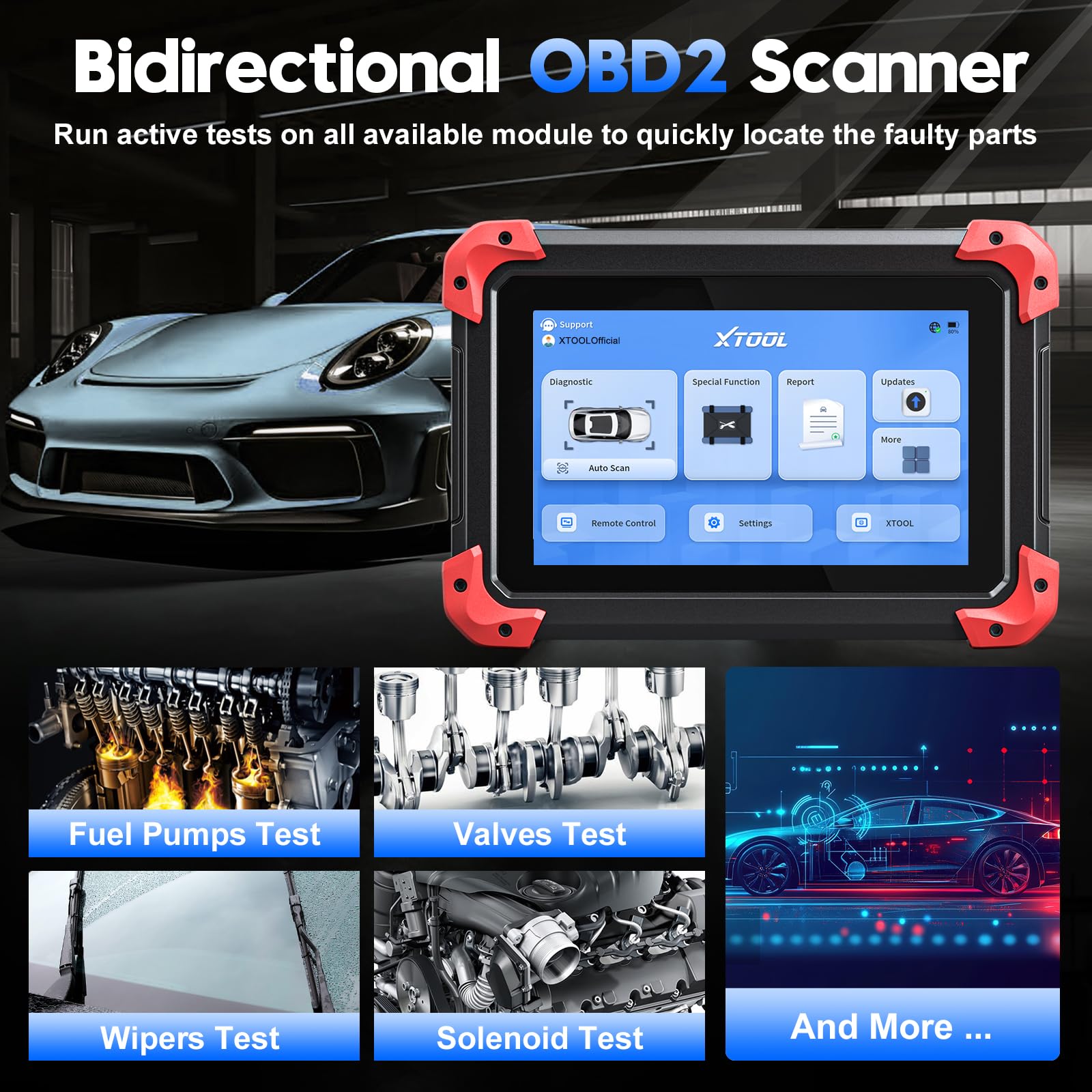 Mua XTOOL D7 Bidirectional OBD2 Scanner: 2025 V2.0 Automotive Scanner ...