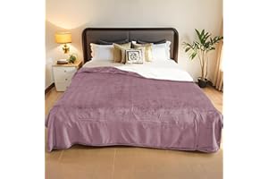 LaffyLo Electric Heated Blanket Full Size - 72"x84", Soft Flannel Heating Blanket, 10 Heating Levels, 1-12 H Auto Shut Off, Breathable Warm and Washable for Bed, Purple