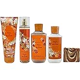 Bath & Body Works Fall In Bloom Deluxe Gift Set - Body Cream, Fragrance Mist, Body Wash and Body Lotion - with a Clay Baby Bar Soap - Full Size
