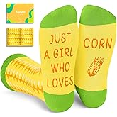 HAPPYPOP Gardening Gifts for Women - Funny Potato Corn Socks for Potato Corn Lovers