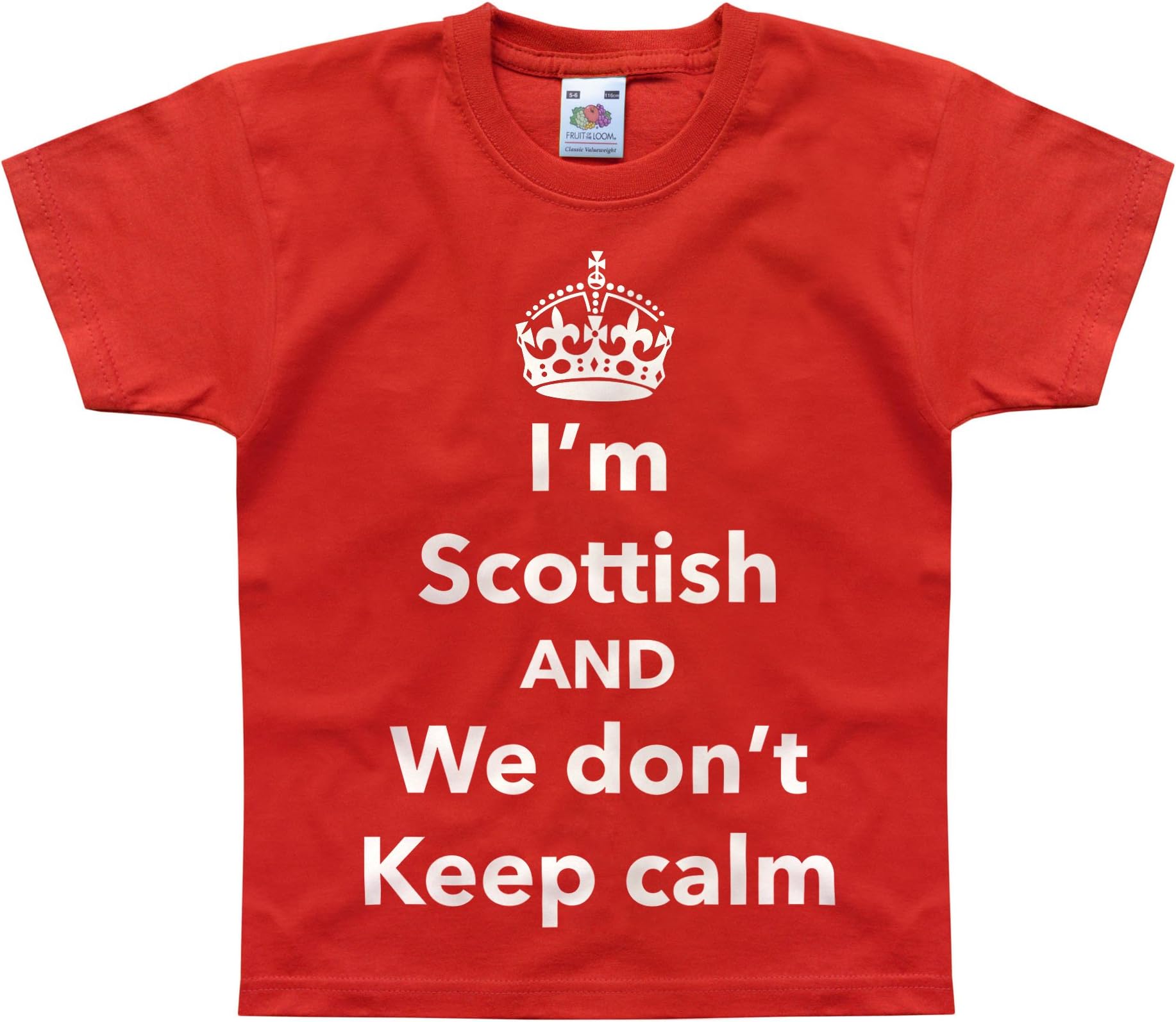 Nutees I'm Scottish and We Don't Keep Calm Unisex Kids T Shirts Ages 1-14 Years