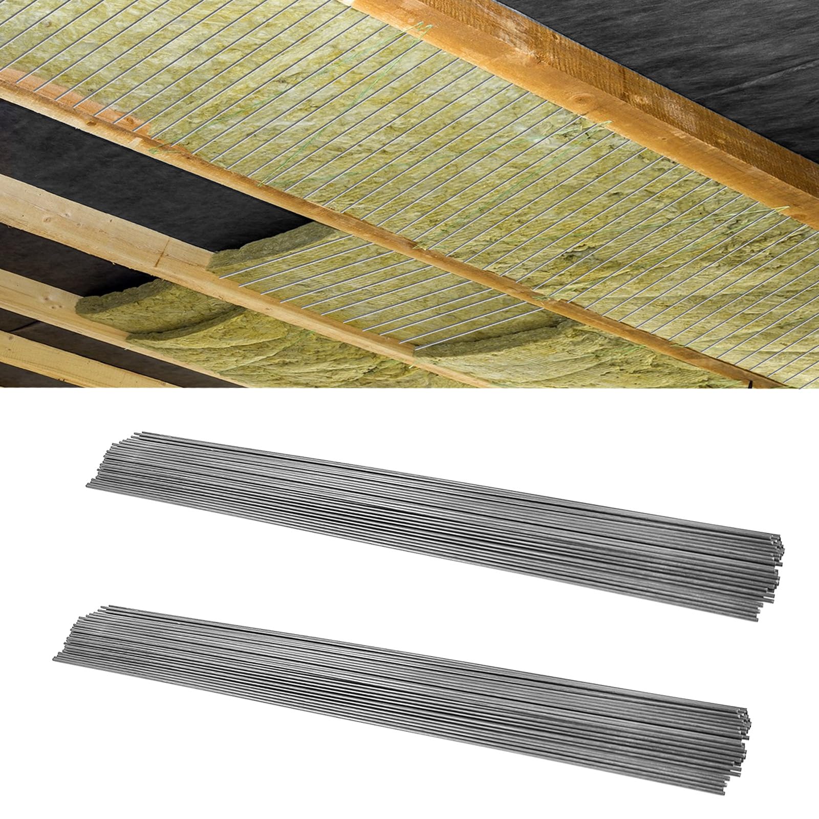 Photo 1 of 200 Pcs 16 Inch Insulation Support - 16" Carbon Steel Metal Insulated Wire for Attic, Ceiling Insulation, DGG005