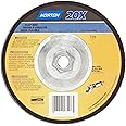 Norton 20X High Performance Abrasive Flap Disc, Type 27, Threaded Hole, Fiberglass Backing, Zirconia Alumina, 4-1/2" Dia., 40 Grit (Pack of 1)