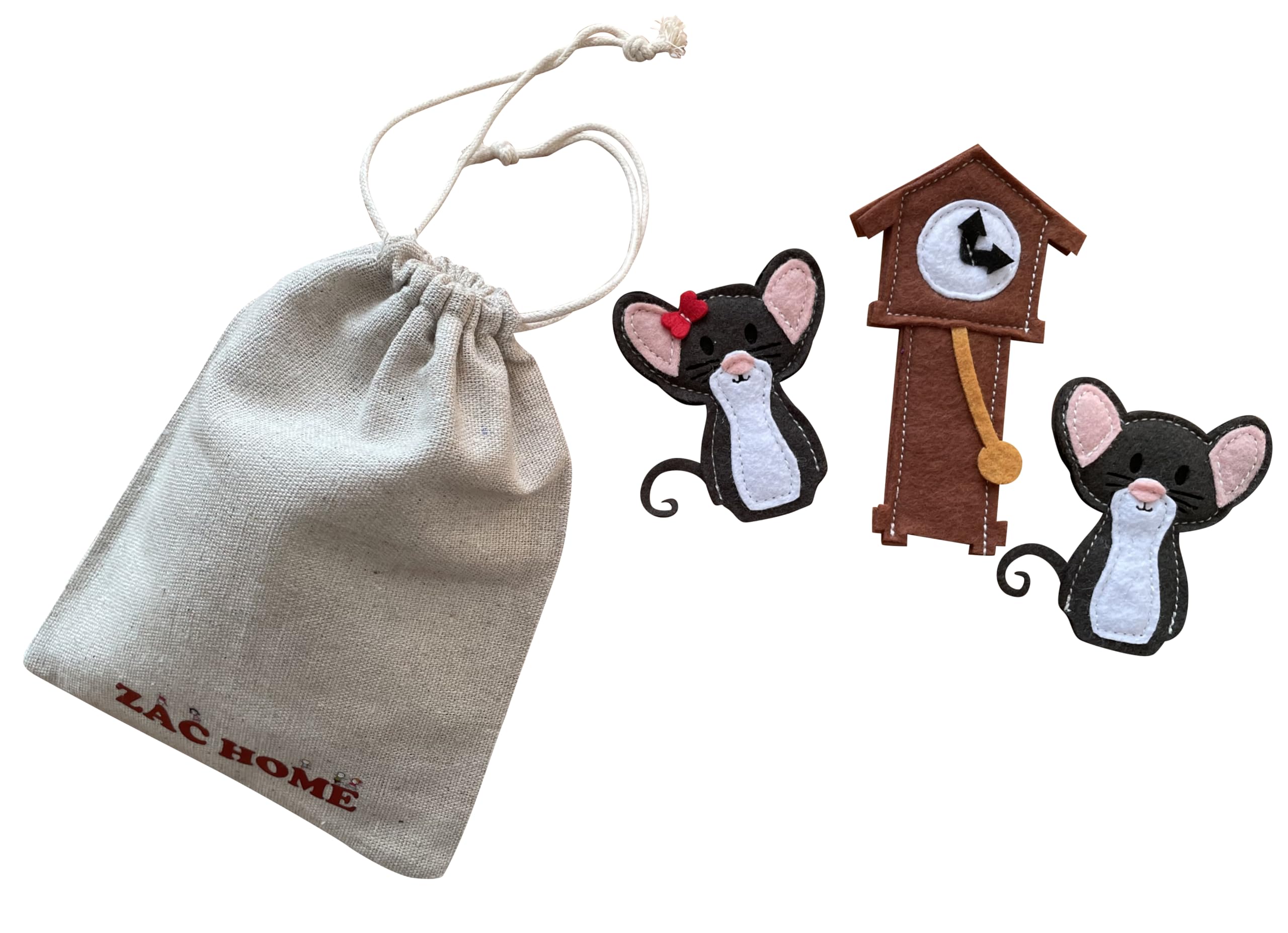 Hickory Dickory Dock Nursery Rhyme Finger Puppet