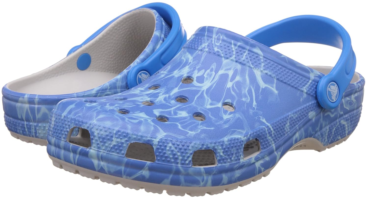 crocs unisex classic water graphic clogs and mules