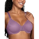 Vanity Fair Women's Beauty Back Smoothing Minimizer Bra, Minimizes Bust Line up to 1.5", Non Padded Cups up to H, Charmed Violet, 42DD