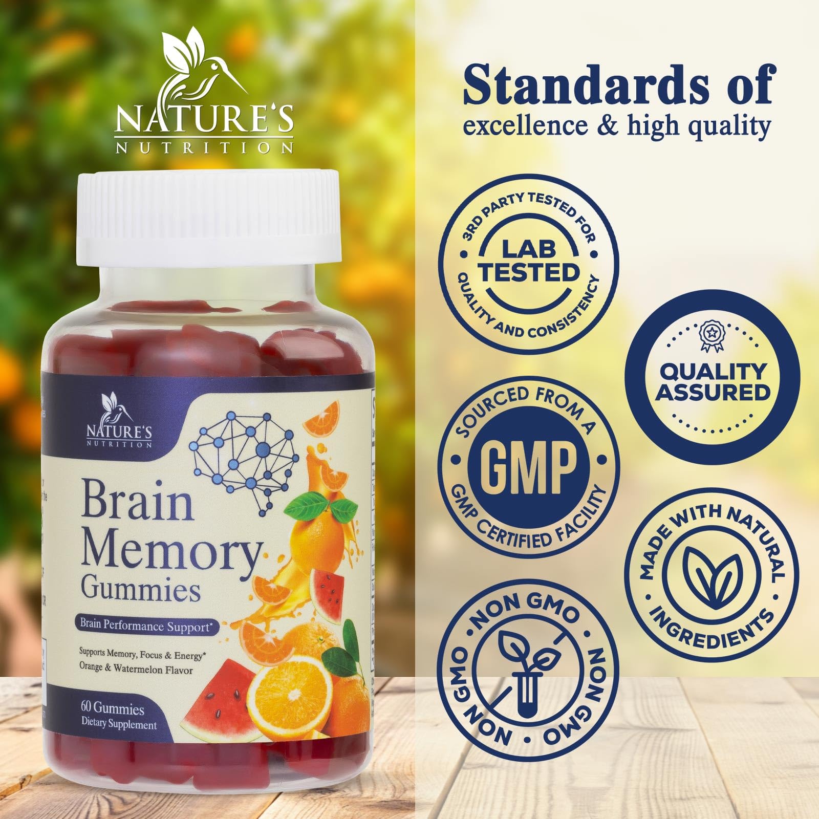 Mua Brain Supplements Gummies for Memory, Focus, Concentration - Brain ...