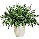 30Pcs Christmas 3D Artificial Pine Branches 12.6 Inch Real Touch Faux Cedar Stems Evergreen Foliage Fake Greenery Sprigs for Vase DIY Crafts Wreath Garland Holiday Home Decor (30, Green)