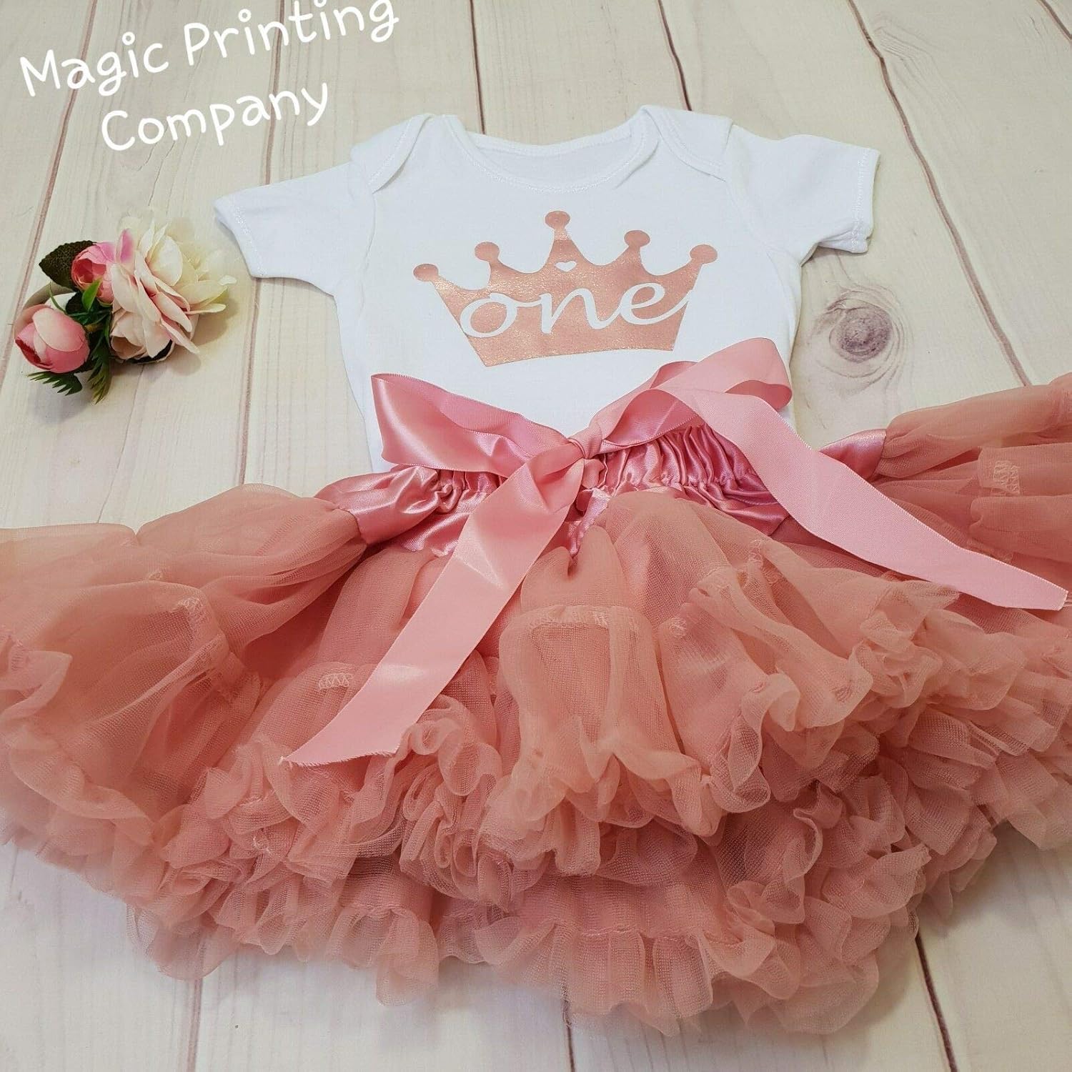 rose gold baby girl dress