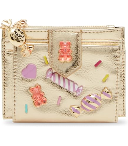 Amazon.com: Betsey Johnson Quilted Heart Zip Around Wallet with