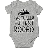 CBTwear This Is My First Rodeo - Baby Clothes - Funny Newborn Bodysuit Outfits for Boys and Girls