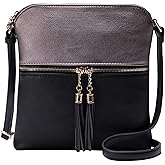 Solene Womens Lightweight Medium Crossbody Purse with Tassel, Perfect Size Crossbody Bags for Daily Use, travel