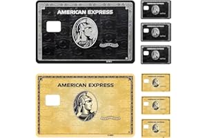 QIYUDA 8 Pcs American Express Black Card Skin, Amex Stickers Para Tarjetas De Debito, Estampas Mexican Sticker Slim waterproof