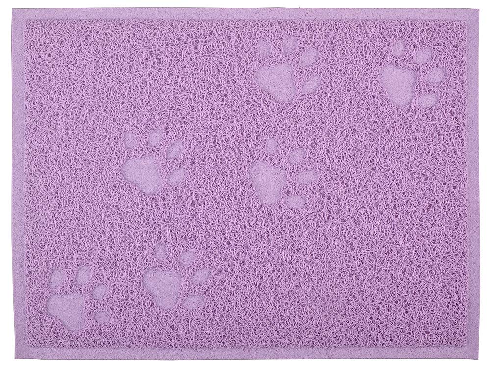 DM Cat Litter Tray Debris Catcher Mat,Pet Feeding Placemat,40x30 cm,6 Colours Available (Purple)