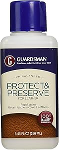Guardsman Protect & Preserve For Leather 8.4 oz - Repels Stains, Retains Color and Softness, Great for Leather Furniture & Car Interiors - 471000