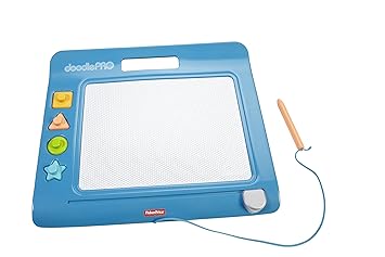 Fisher-Price CHH59 Doodle Pro Stempelspaß magnetische Maltafel Zeichentafel für Kinder, ab 3 Jahren, blau