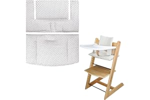 LLHQAMT For Tripp Trapp High Chair Cushion, Soft And Comfortable For Tripp Trapp High Chair Cushion, For Tripp Trapp Cushion Set Makes It Safer And More Comfortable For Baby To Sit On (Beige Little Star)