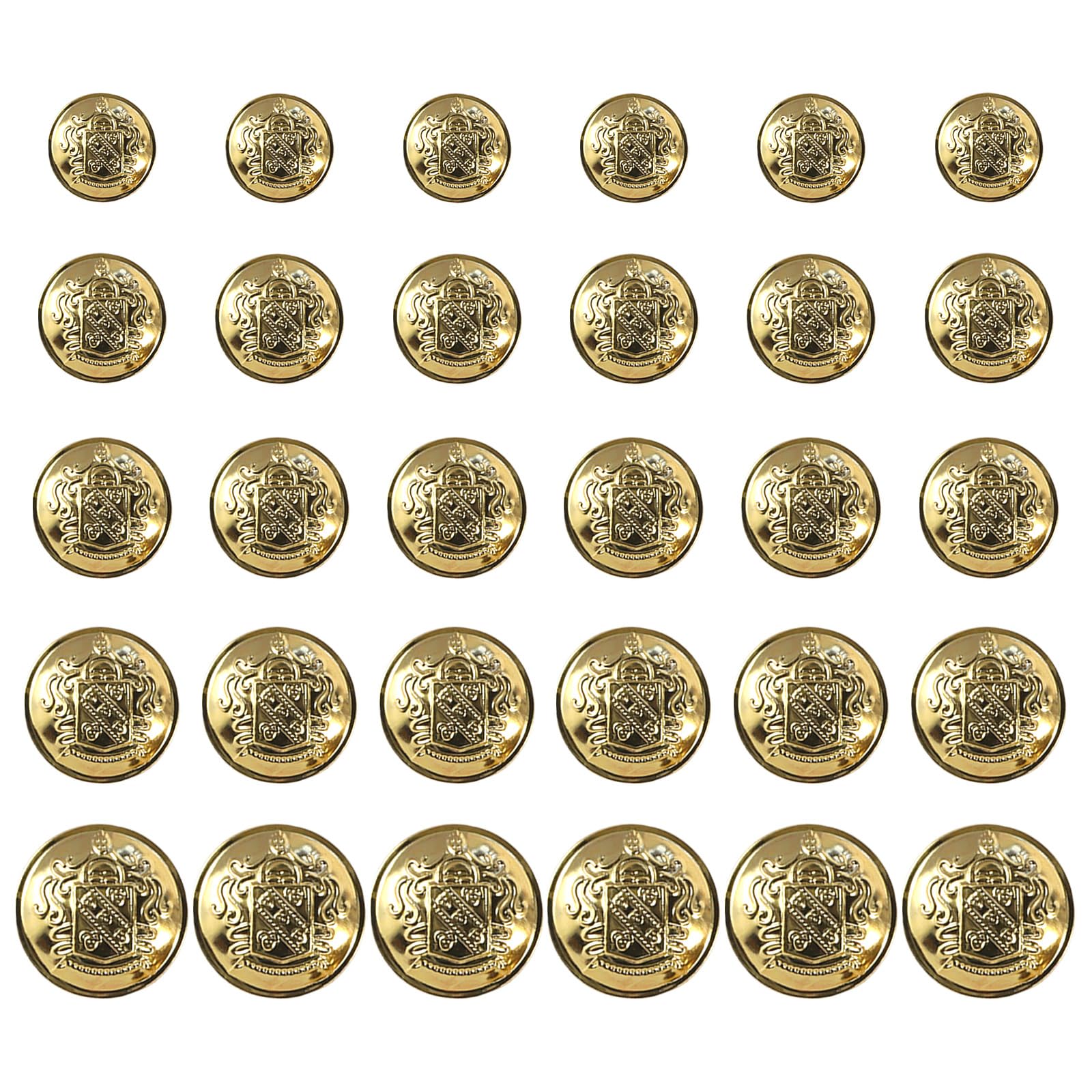 Simple Gold Button 30 Pcs of Gold Buttons for Blazer, Vintage Buttons, Elegant and Simple ...