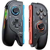 Techerleaf Switch 2 Controller, Wireless Replacement Joypad Gamepad for Switch 2, Controller for Switch 2 with Grip, Hall Effect TMR Joystick No Drift, 9-Axis Gyro, RGB Lighting, Adjustable Vibration