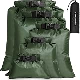 ZAVAREA Waterproof Dry Bag Set 5Pcs 1.5L 2.5L 3.5L 4.5L 6L Kayak