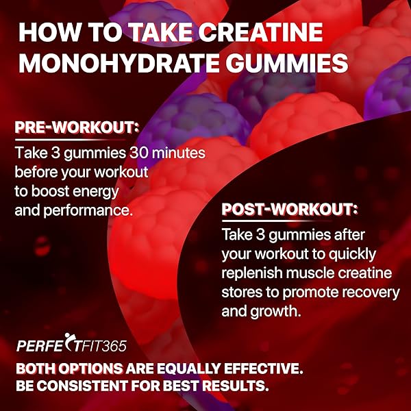 CREATINE MONOHYDRATE GUMMIES COMPLEX 8000MG WITH L-CARNITINE & TAURINE, FLAVORED CREATINE FOR WOMEN AND MEN WITH RASPBERRY & BLACKBERRY TASTE, PRE WORKOUT GUMMIES FOR MEN AND WOMEN – 120PCS