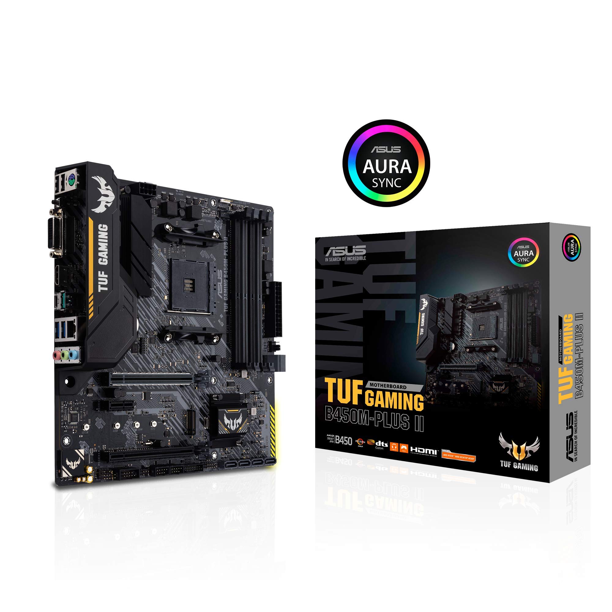 ASUS TUF Gaming B850M-PLUS II Mainboard Sockel AMD AM5 (AMD B850, mATX, DDR5 Speicher, 1x PCIe 5.0 M.2, 2X PCIe 4.0 M.2, Aura Sync) 5