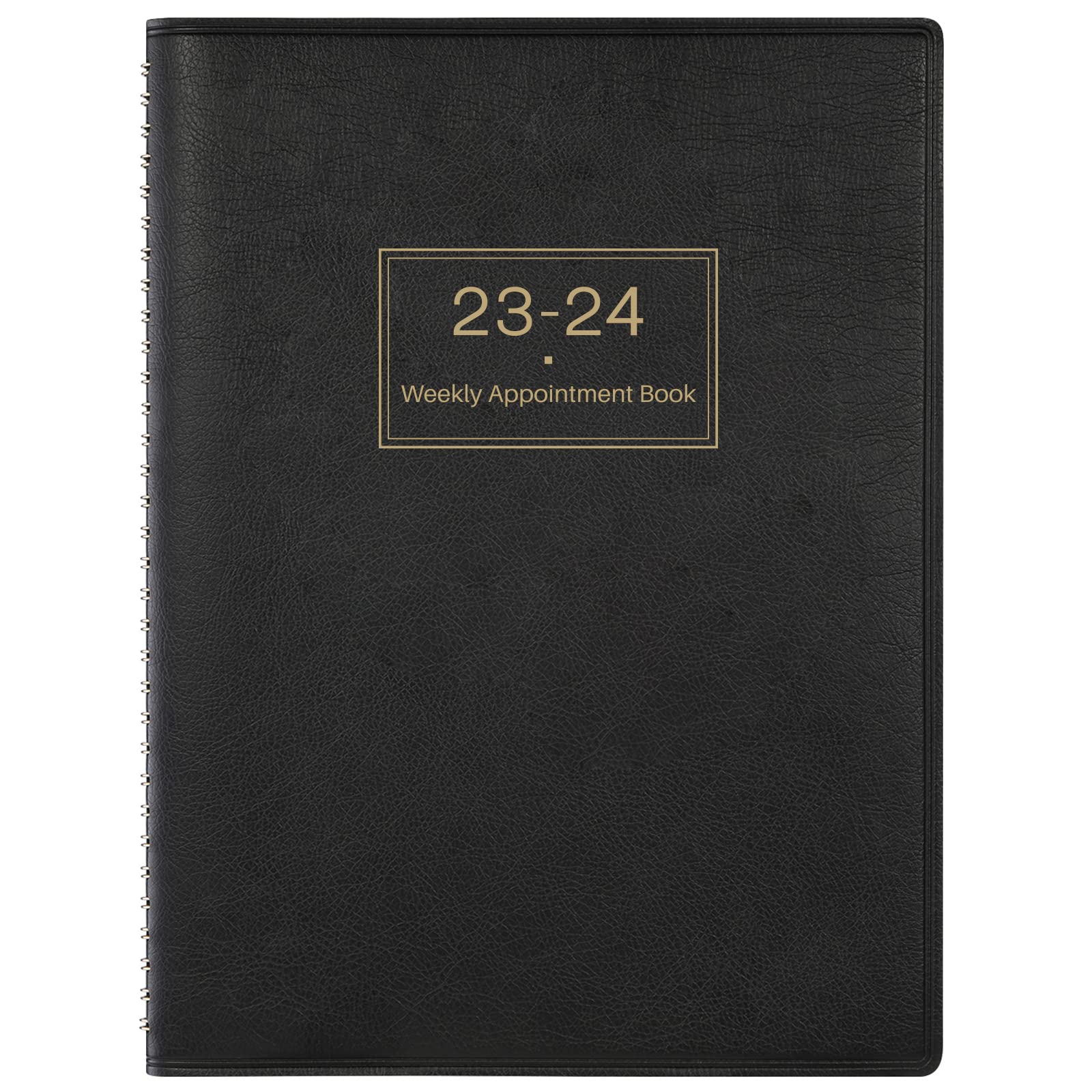 Appointment Diary 2023-2024 - Academic Diary 2023-2024 from July 2023 to June 2024, A4 Week to View Hourly Planner, Softcover Appointment Book, 15 Minutes Intervals, 21.8 x 29 cm, Black