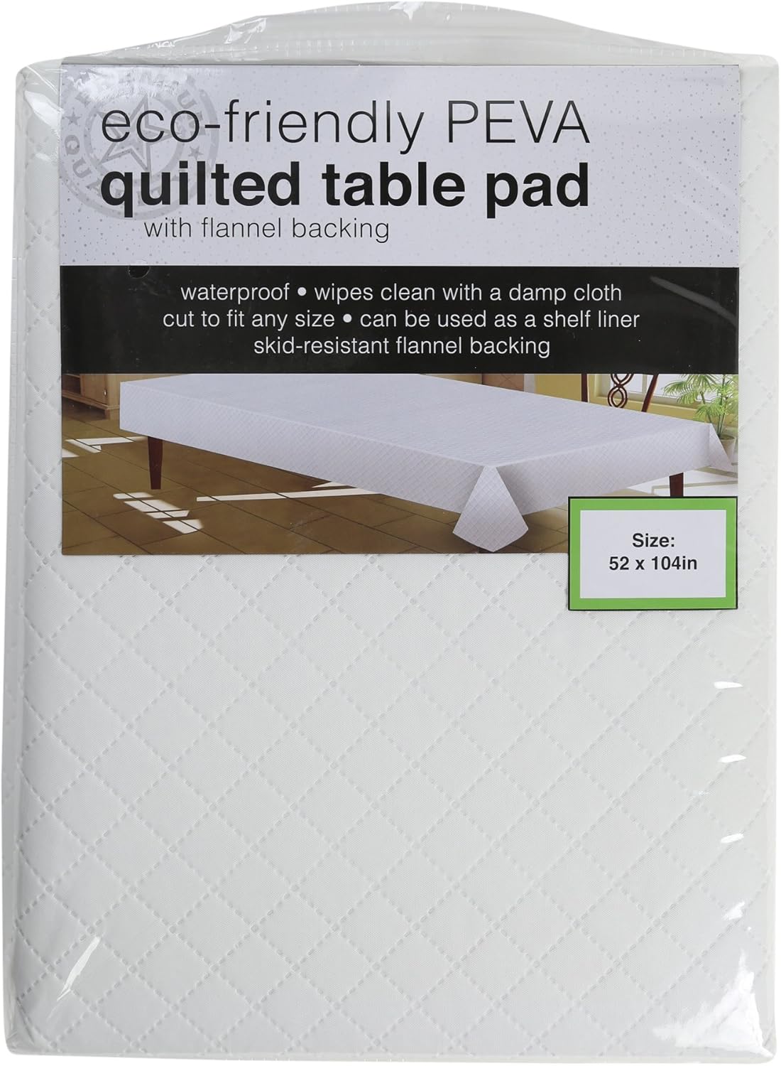 Eco-friendly Peva Quilted Table Pad with Flannel Backing Size 52" By 104" By Sultan's Linens,: Home & Kitchen