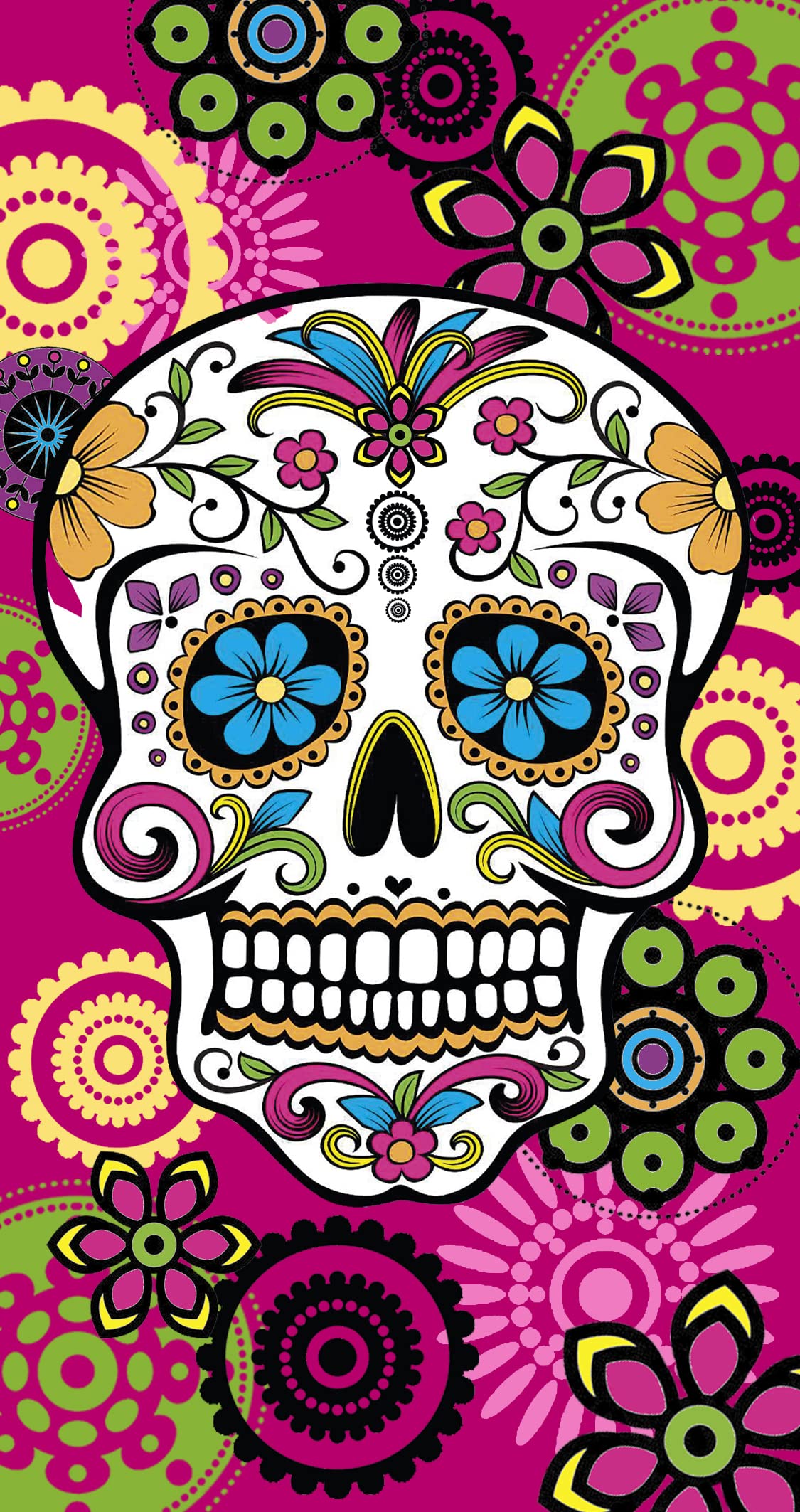 Miracle Home. Mexican Pumpkin Microfibre Towel, 100% Polyester, 95 x 175 cm. Fuchsia. 11749 — image 1