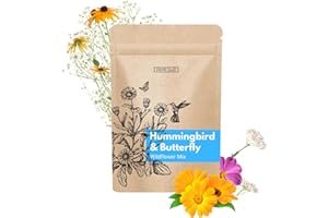 GROW ZAAD 32,500~ Seeds - Bird & Butterfly Wildflower Pollinator Mix - Perennial & Annual Wild Flowers for Spring & Fall - Planting Outdoors for Hummingbirds & More - Lisianthus, Sunflower, Calendula, Yarrow
