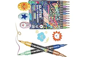 Double Tip Watercolor Markers Double Color Drawing Pen Artist for Childrens Artwork and Handcraft Decorations Painting Art Pe