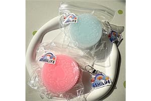 SHILIFE Taba Squishy biscuits,stress ball,Kawaii Squishies PVC Toys,Stress Relieving Fur Ball OPP Packaging Gifts|Squishy Fidget Toys for Anxiety&Relaxation|Perfect Desk Accessory for Adults (1 Sakura+1 blue)