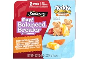 Sargento Fun! Balanced Breaks Natural Colby-Jack Cheese, Natural Flavored Mixed Fruit Snacks & TEDDY GRAHAMS Graham Snacks Honey Snack Kit, 2-Pack