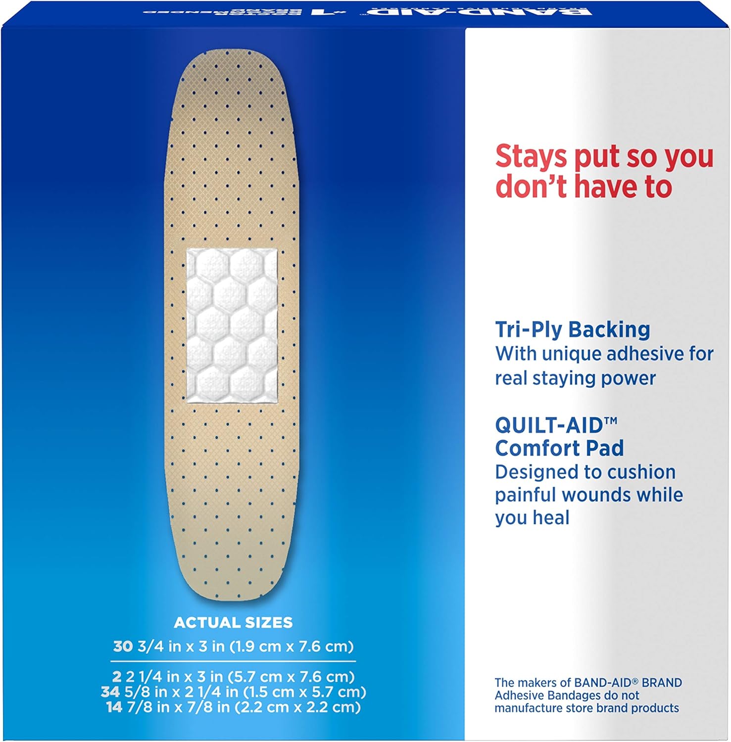 Band-Aid Brand Tru-Stay Sheer Strips Adhesive Bandages for First Aid and Wound Care, All One Size, 80 ct: Health & Personal Care