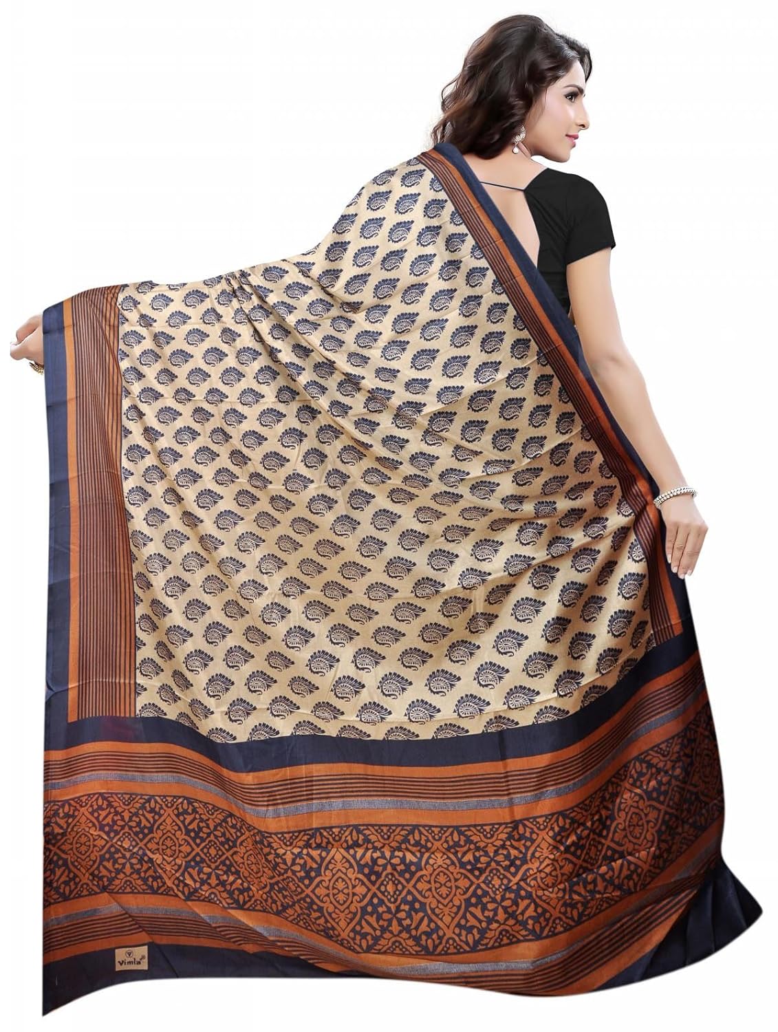 miraan art silk saree with blouse piece