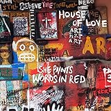 SHE PAINTS WORDS IN RED