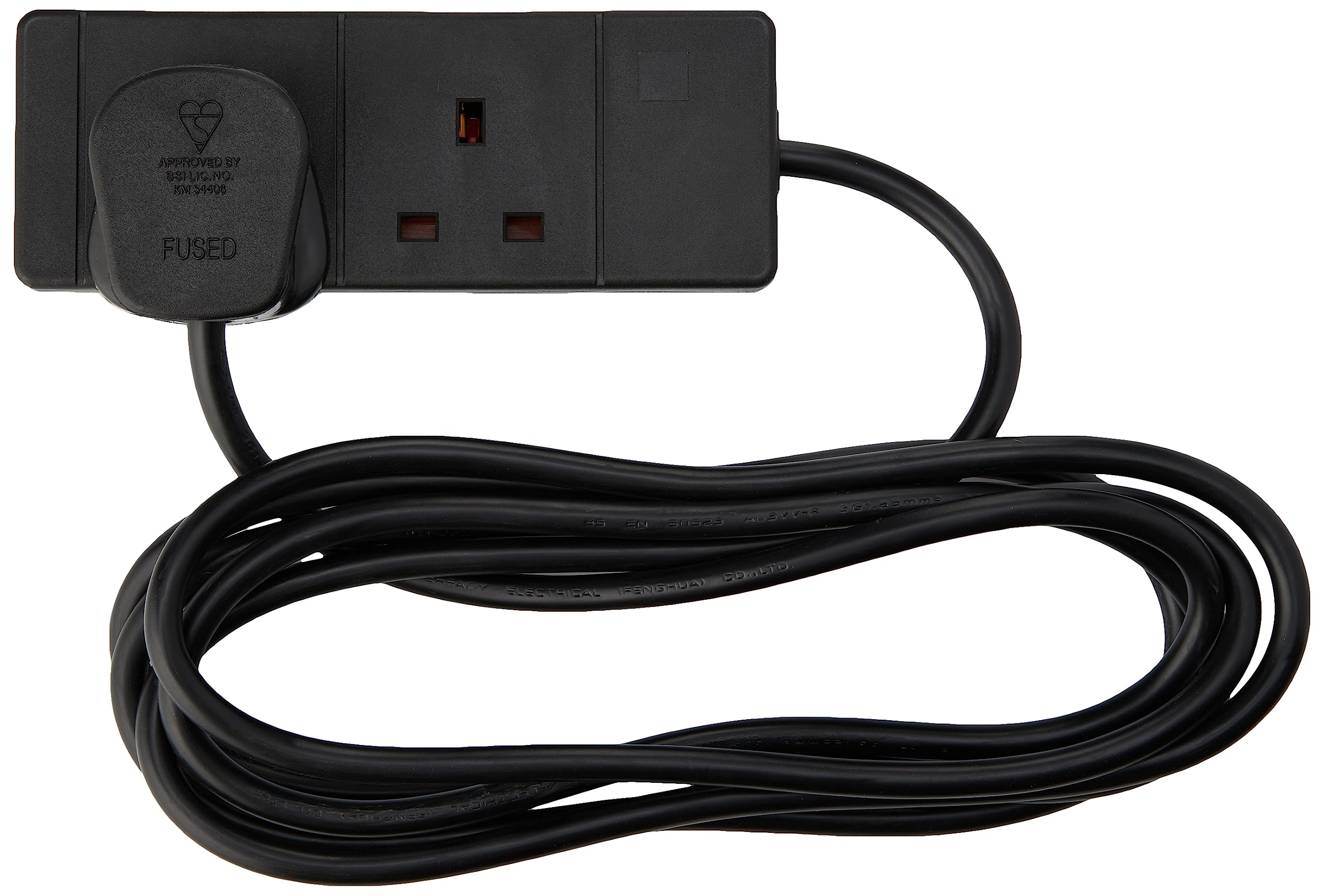 PRO ELEC PELB1737 2 Gang Extension Lead Black, 3m