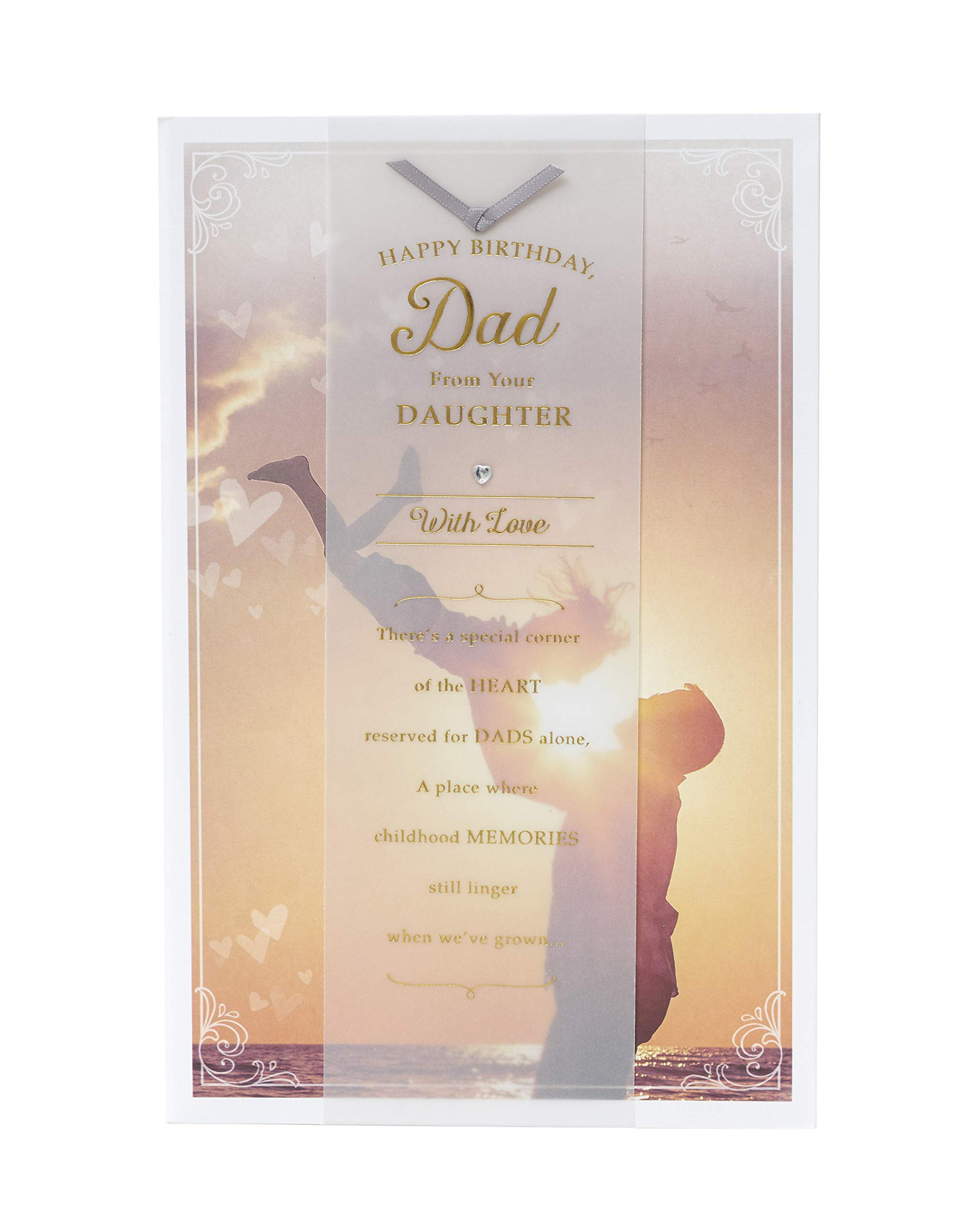 UK Greetings Dad from Daughter Birthday Card - Dad Birthday Card - Sentimental Message Inside